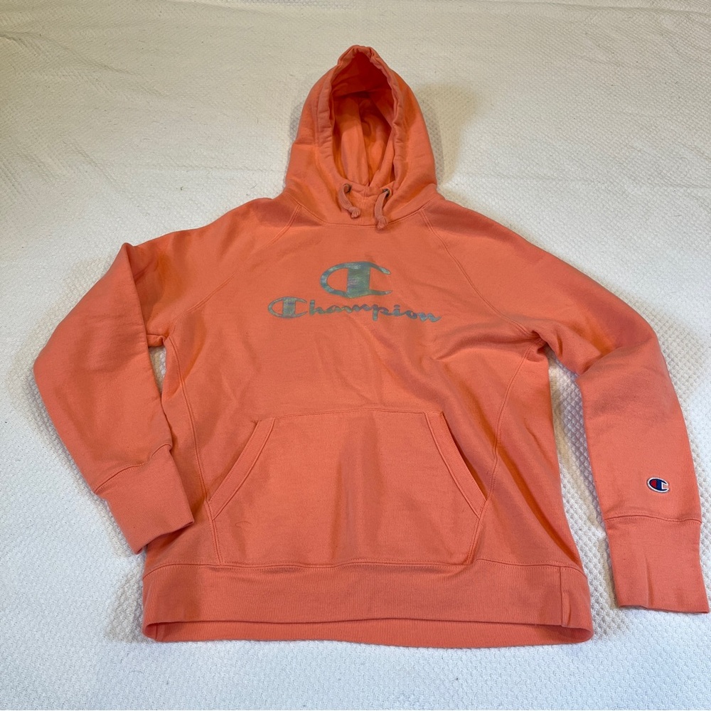 Champion hoodie with tie dye logo